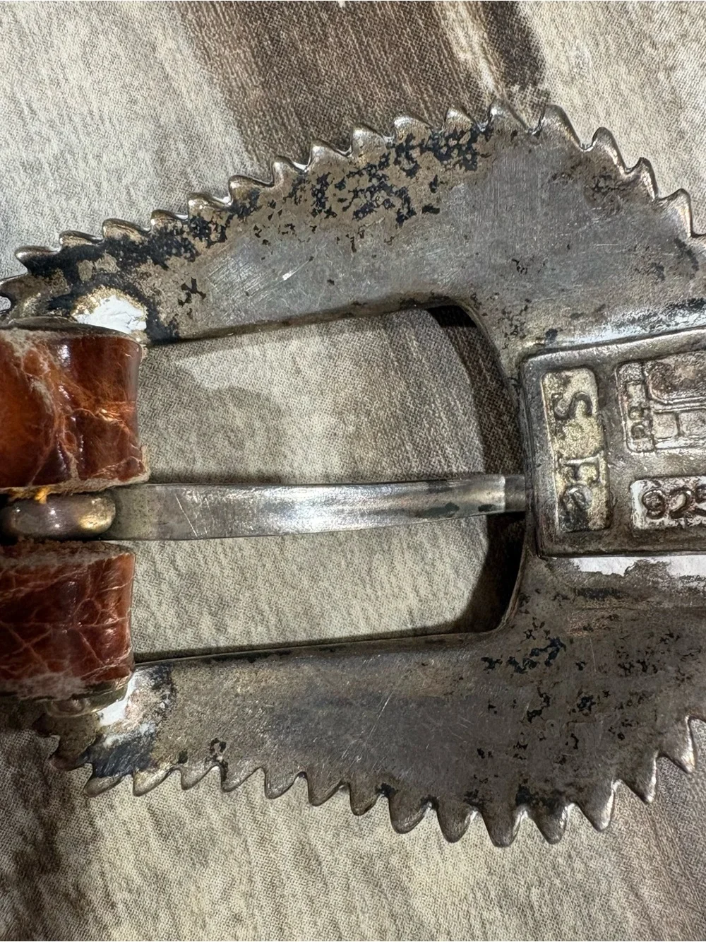 James Reid, Ltd. Alligator Men’s SZ 38 Western Belt 925 Sterling Silver Buckle